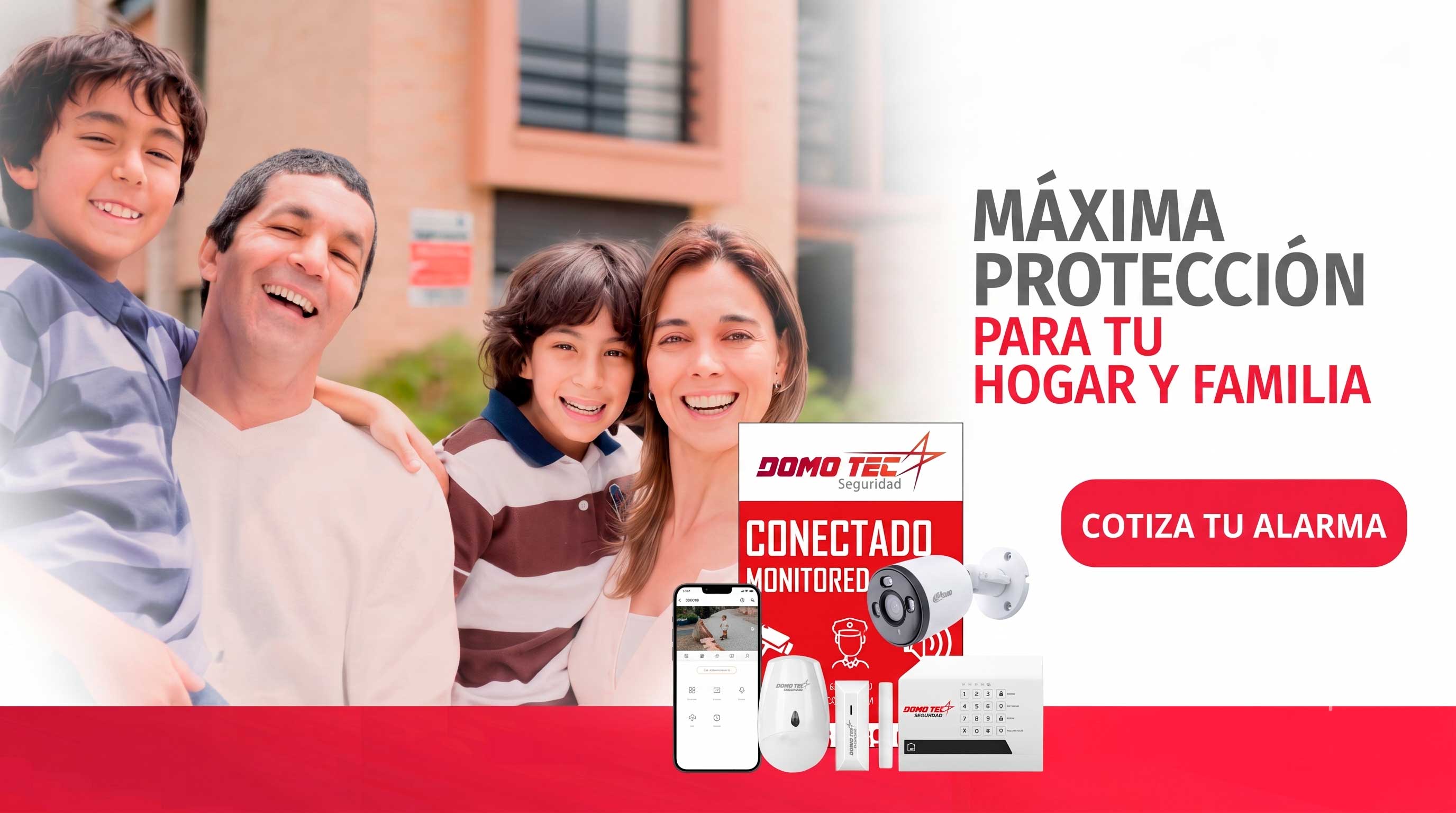 Máxima protección para tu hogar y familia — cotiza tu alarma con Domo Tec