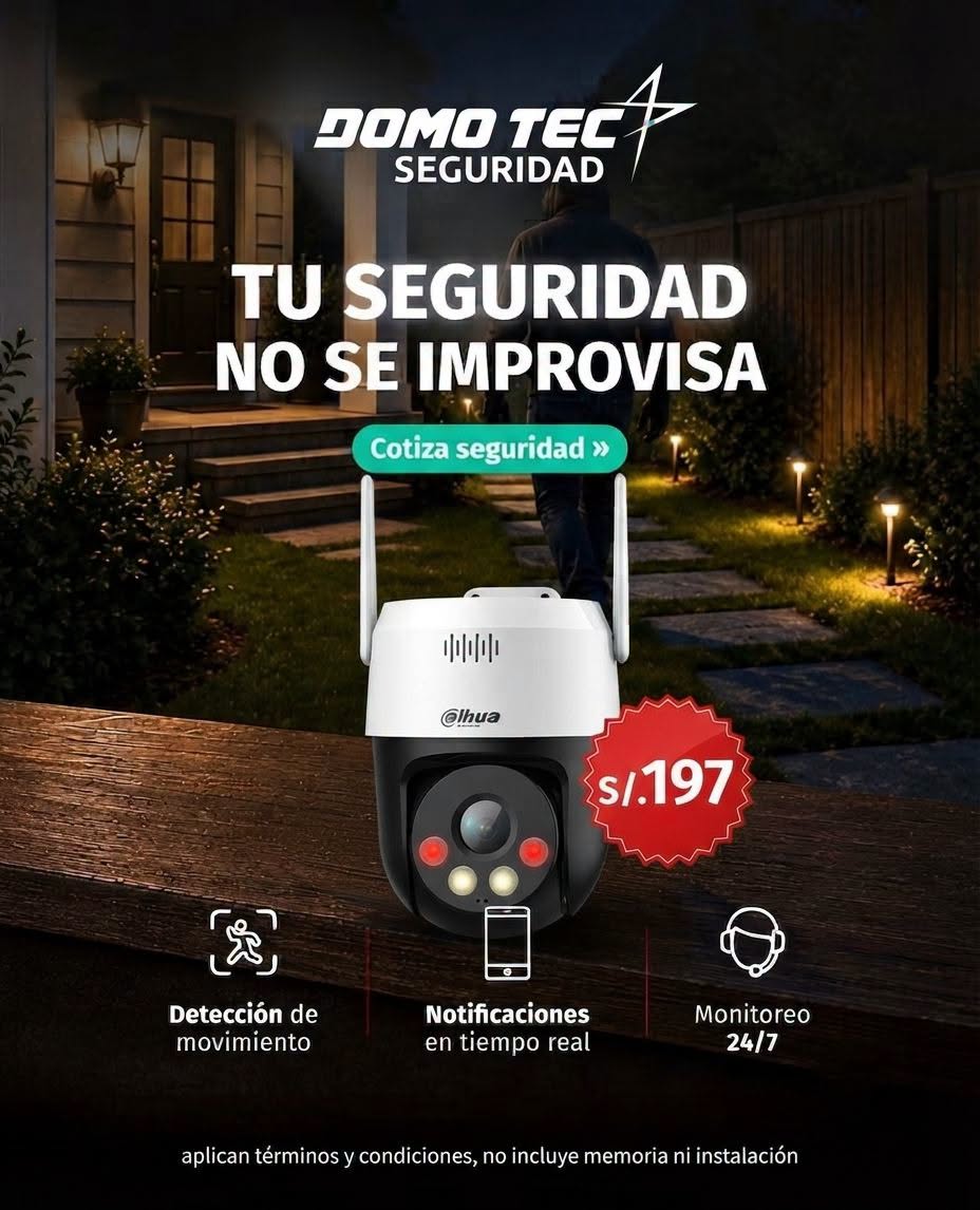 Cámara WiFi PTZ para exteriores Dahua, S/197